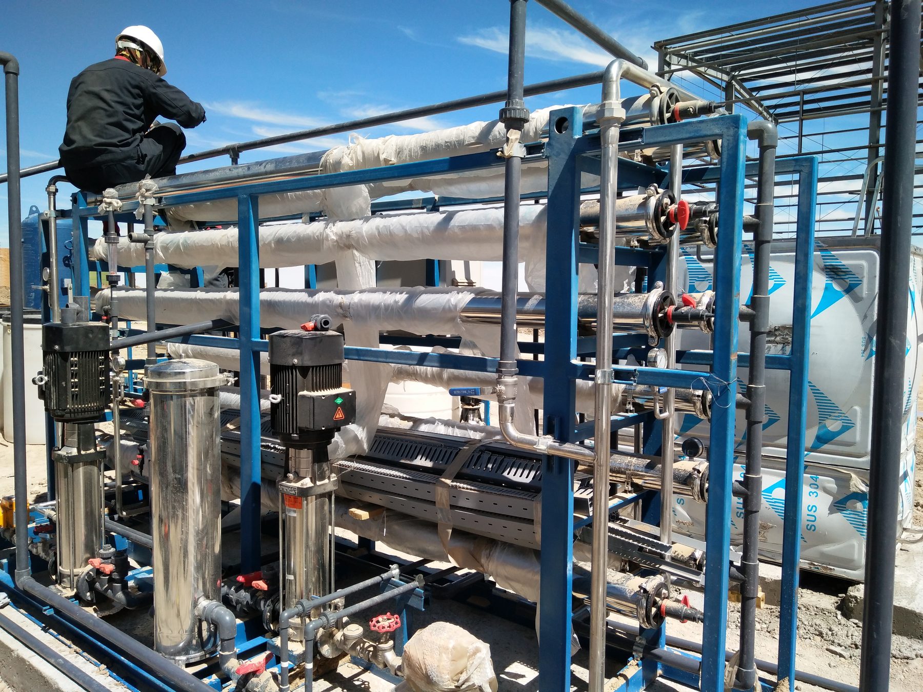 MIT Water RO system installation at project site