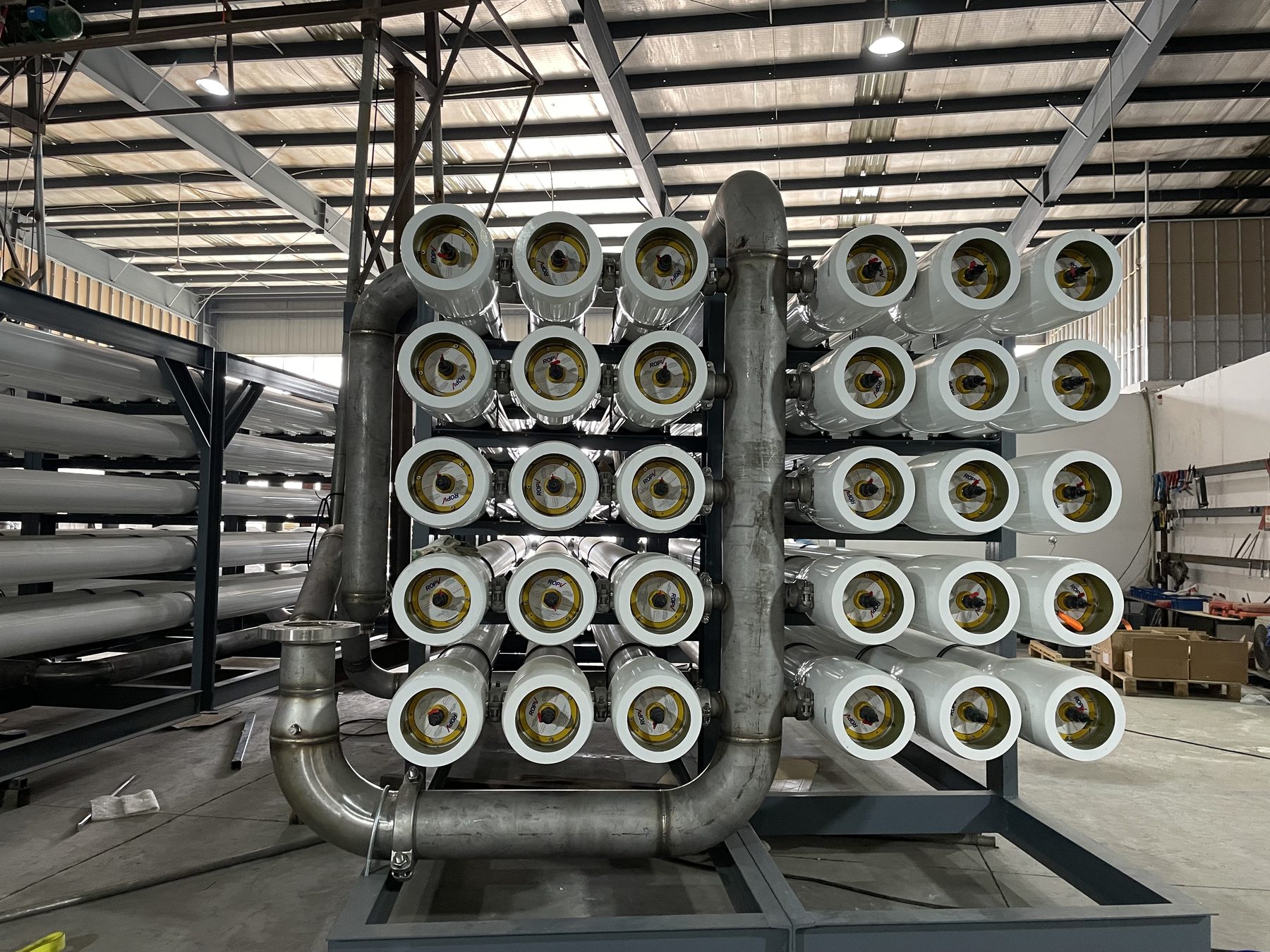 MIT Water SWRO membrane train before pickling and passivation